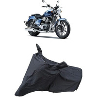 Babblings Re Super Meteor 650 Waterproof Bike Body Cover | Snow + Sun & Dust Protection Easy To Clean Belt With Lock, For 650, Black