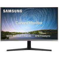 Samsung 27-Inch(68.5Cm) Fhd, 1800R Curved 1,920 X 1,080 Led Monitor, Va Panel, Slim Design, Amd Freesync, Flicker Free, Hdmi, Audio Port (Lc27R500Fhwxxl, Dark Blue Gray)