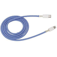 Florican Full Size 1.4 Meter (Pack Of 1) Spiral Cable Protector Suitable For All Iphone/Android Mobile Charging Cables (Blue)