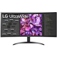 Lg 34Wq60C Curved Ultrawide Monitor, 34 Inch (86.7 Cm) Ips Qhd, Multitasking With Ease, Color Calibrated - Display Port, Hdmi X 2, Black Color