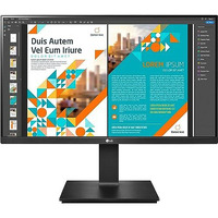 Lg 24 Inch (60.45 Cm) Qhd (2K) 2560 X 1440 Pixels, Ips-Srgb 99%, Height Adjust, Pivot (2Way), Swivel, Display Port, Hdmix 2, 3 Side Slim Border, Black Color - 24Qp550