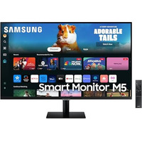 Samsung 27-Inch(68.6Cm) M5 Fhd Smart Monitor, Mouse & Keyboard Control, Ott Apps, Iot Hub, Office 365, Workout Tracker, Multiple Ports, Speakers, Remote, Bluetooth (Ls27Dm500Ewxxl, Black)