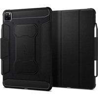 Spigen Rugged Armor Pro For Ipad Pro 12.9Inch M2 6Th Gen(2022) Case / M1 5Th Gen(2021) Full Cover Folio Case With Built In Pencil Holder, Trifold Stand, Auto Sleep/Wake - Black