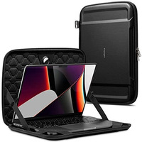Spigen Rugged Armor Pro Hard Shell Protective Laptop Sleeve Compatible With Macbook Pro 16 Inch And Macbook Air 15 Inch M2 2023 - Black