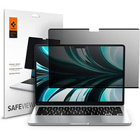 Spigen Safeview Privacy Filter Screen Protector Guard For Macbook Air 13Inch (M4 2025 / M3 2024 / M2 2023) - 1 Pack