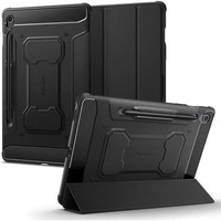 Spigen Rugged Armor Pro For Galaxy Tab S9 Fe 11Inch Full Cover Folio Case With Built In S Pen Holder, Trifold Stand - Black