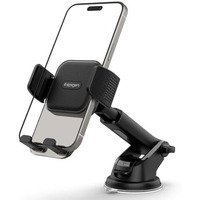 Spigen Dashboard & Windshield Car Mobile Holder [Strong Suction Cup][360 Rotational][Stable Hold] Compatible With Most Smartphone Devices - Black