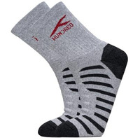 Hundred Stripe Quarter Length Performance Sports Socks (Light Grey)