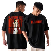 Shodox 100% Pure Cotton Relaxed Fit Drop Shoulder Front & Back Printed T-Shirt For Men's And Women's (Pack Of 1)