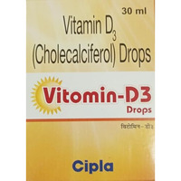 Vitomin-D3 Drops - Vitamin D3 (Cholecalciferol) Drops Of Cipla- 30 Ml