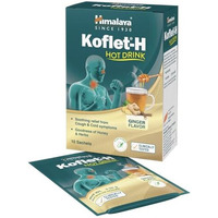 Himalaya Koflet-H Hot Drink | Ginger Flavor | Pack Of 10 Sachets | Relief From Cough And Cold Symptoms | Contains Honey | Has Goodness Of Herbs