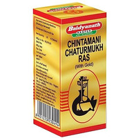 Baidyanath Chintamani Chaturmukh Ras With Gold - 10 Tablets | Ayurvedic Supplements For Vata Health