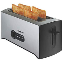 Borosil 1500W Pop-Up Toaster | 4 Slice Automatic Pop Up | Toasting, Reheating & Defrosting Options | Removable Bread Crumb Tray | 7 Temprature Settings | Cord Winder | 2 Years Warranty