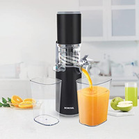 Borosil 130W Easy Cold Press Slow Juicer | Compact Design Portable Less Oxidation, Anti Drip Outlet Lid | Fruit & Vegetable Juicer | 1 Year Warranty