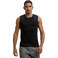 Jockey 9930 Men's Super Combed Cotton Rib Solid Round Neck Muscle Vest_Black_Xl