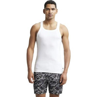 Jockey Us26 Men's Super Combed Cotton Rib Square Neckline Gym Vest_White_M