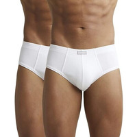 Jockey Men's Cotton Brief (Pack Of 2) (8901326026212_1009-0210-White White L)