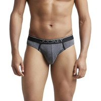 Jockey Men's Cotton Briefs (Pack Of 1) (8044-0105-Chaml_Charcoal Melange_Large_Charcoal Melange_L)