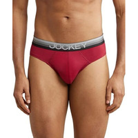 Jockey Men's Super Combed Cotton Elastane Stretch Solid Brief With Ultrasoft And Durable Waistband_Us07_Red Pepper_M