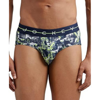 Jockey Men's Super Combed Cotton Elastane Stretch Printed Brief With Ultrasoft Waistband_Ny01_Navy_L