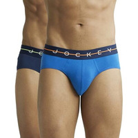 Jockey Ny15 Men's Super Combed Cotton Elastane Stretch Solid Brief With Ultrasoft Waistband_Assorted_M (Pack Of 2_Colors & Prints May Vary)