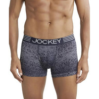 Jockey Mm08 Men's Microfiber Mesh Elastane Stretch Printed Trunk With Breathable Mesh And Stay Dry Technology_True Navy_L