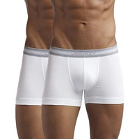 Jockey 1015 Men's Super Combed Cotton Rib Solid Trunk With Stay Fresh Properties (Pack Of 2)_White_L
