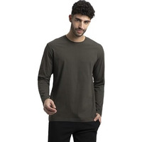 Jockey Am95 Men's Super Combed Cotton Rich Solid Round Neck Full Sleeve T-Shirt_Olive_M