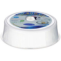 Primeway Plastic Microwave Splatter Free Lid | Multipurpose Food Cover | 8.25In Diameter | Large | Clear