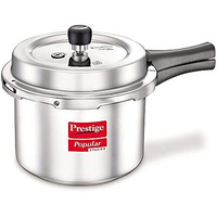 Prestige Popular Svachh Aluminium Outer Lid Pressure Cooker, 1.5 Litre - Silver, Medium (10162), 1.5 Liter