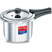 Prestige Popular Svachh Spillage Control Stainless Steel Outer Lid Pressure Cooker, 3 L (Silver)
