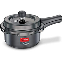 Prestige Popular Svachh Hard Anodised Pressure Cooker(2.0 L, Black, Deep Lid-Controls Spillage)