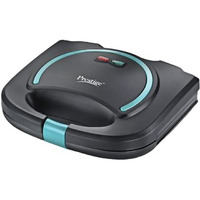 Prestige Pgmfb (D) 800W Sandwich Toaster With Die Cast Aluminium Grill Plates|Power Indicators|Non-Stick Coating|Black|1 Year Warranty