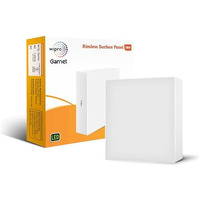 Wipro Polycarbonate Garnet 18W Rimless Square Led Surface Panel|Neutral White Light (4000K)|Elegant Rimless Design For Wider Spread Of Light|Surface Mounted Led Down Light For Ceiling|Pack Of 1