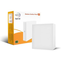 Wipro Polycarbonate Garnet 24W Rimless Square Led Surface Panel Cool White Light (6500K) Elegant Rimless Design For Wider Spread Of Light Surface Mounted Led Down Light For Ceiling Pack Of 1