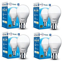Wipro Tejas 12W Led Bulb For Home & Office |B22 Led Bulb Base |Cool Day White Light (6500K) |4Kv Surge Protection |High Voltage Protection |Eco Friendly Energy Efficient | Pack Of 4