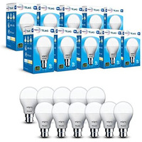 Wipro Tejas 12W Led Bulb For Home & Office |B22 Led Bulb Base |Cool Day White Light (6500K) |4Kv Surge Protection |High Voltage Protection |Eco Friendly Energy Efficient | Pack Of 10