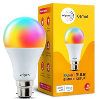 Wipro Alexa 9W Smart Bulb | Works With Alexa Only | Simple Set Up With Alexa App | Color Changing | Dimmable | 2.4 Ghz Wi-Fi, Pack Of 1| B22D| Led