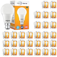 Wipro Garnet 10W Led Bulb For Home & Office |Cool Day White (6500K) | B22 Base|220 Degree Light Coverage |4Kv Surge Protection |400V High Voltage Protection |Energy Efficient | Pack Of 30