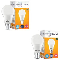 Wipro 12W Led Cool Day Light Bulb (Garnet) - Pack Of 2
