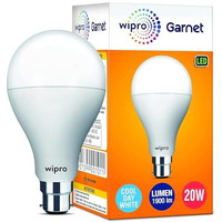 Wipro Garnet 20W Led Bulb For Home & Office |Cool Day White (6500K) | B22 Base|220 Degree Light Coverage |4Kv Surge Protection |400V High Voltage Protection |Energy Efficient | Pack Of 1