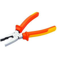 Groz 1000V Safe Insulated Combination Plier For All Electrical Applications | Vde Compliant | Chrome Vanadium | Shock-Proof | Anti-Slip Grip | Best For Cutting Wires, Gripping, Bending, Straightening, Crushing, Pulling, Etc. | Cpl/Cv/8