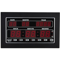 Ajanta Quartz Plastic Digital Red Led Rectangle Wall Clock Olc - 307 (34 Cm X 20 Cm X 4 Cm)