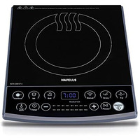 Havells Induction Cooktop (Electric Stove) Et-X Ceramic Plate |1900W | Indian Menu Option | Voltage Surge Protector | Auto Shutoff | Over Heat Protection | 2 Years Coil Manufacturing Warranty (Gray)