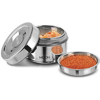 Milton Steel Snack Medium Lunch Box Pu Insulated Stainless Steel Container With Inner Partition Plate, 700 Ml, Silver, For Travelling, School & Office