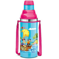 Milton Kool Stunner 400 Kids Plastic Insulated Water Bottle With Straw, 404 Ml, Sipper Bottle, Leak Proof, Bpa Free, Food Grade, School & Picnic Bottle, Blue