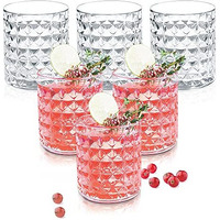 Treo By Milton Knitts 260 Glass Tumblers, Transparent, Knitt Textured Design Glasses Set Of 6, 260 Ml Each Ideal For Water, Juice, Cocktails, Mocktails