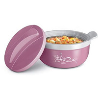 Milton Crave 1500 Inner Stainless Steel Serving Casserole With Lid, Pu Insulated Kitchen Hot Pot, Keeps Food Hot & Fresh For Roti, Biryani, 1380 Ml, Pink