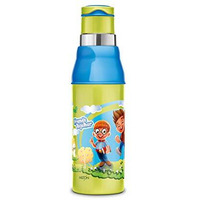 Milton Kool Steelight 600 Kids Plastic Insulated Water Bottle With Straw, 520 Ml, Sipper Bottle, Leak Proof, Bpa Free, Food Grade, School & Picnic Bottle, Green
