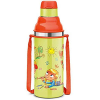 Milton Kool Stunner 400 Kids Plastic Insulated Water Bottle With Straw, 404 Ml, Sipper Bottle, Leak Proof, Bpa Free, Food Grade, School & Picnic Bottle, Sea Green